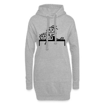 Massage - Sweat-shirt à capuche long Femme - gris chiné - Devant