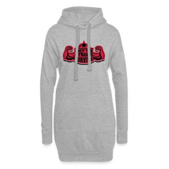 only_the_strong_survive_pr2 - Hoodie-Kleid - Grau meliert - Vorne