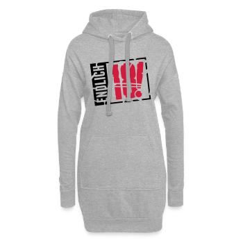 endlich_18_g2 - Sweat-shirt à capuche long Femme - gris chiné - Devant