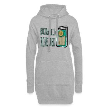 Rockabilly-Musik - Hoodie-Kleid - Grau meliert - Vorne