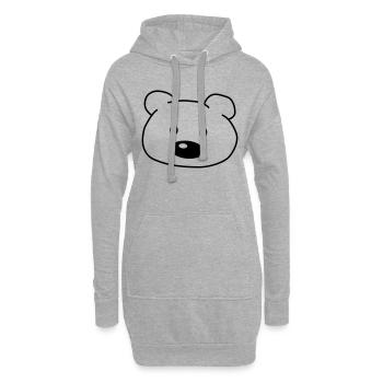 Bear Head - Hoodie-Kleid - Grau meliert - Vorne