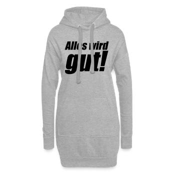 Alles wird gut - Hoodie-Kleid - Grau meliert - Vorne
