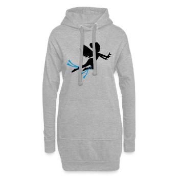 Fee griechischen Mythen - Hoodie-Kleid - Grau meliert - Vorne