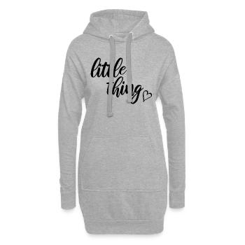 little thing Partnerlook Partnershirt kleines ding - Hoodie-Kleid - Grau meliert - Vorne