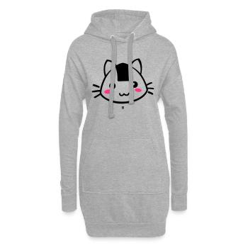 Onigiricat - chat onigiri - Hoodie-Kleid - Grau meliert - Vorne