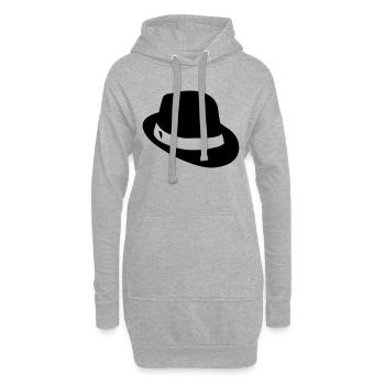 Gentleman - chapeau / a - Sweat-shirt à capuche long Femme - gris chiné - Devant