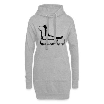 ausruhen schlafen wohnzimmer moebel tv schauen guc - Hoodie-Kleid - Grau meliert - Vorne