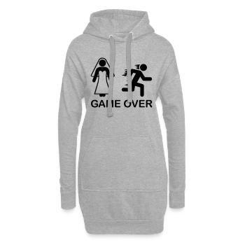 game_over_wedding_f1 - Sweat-shirt à capuche long Femme - gris chiné - Devant