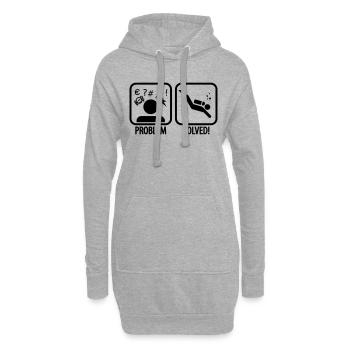 Diving: Problem - Solved! - Hoodie-Kleid - Grau meliert - Vorne
