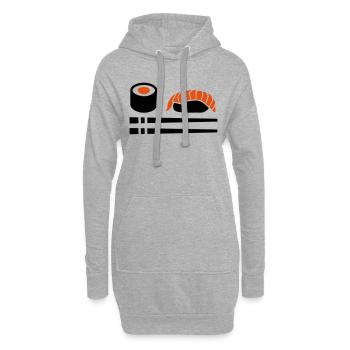 Sushi - Hoodie-Kleid - Grau meliert - Vorne