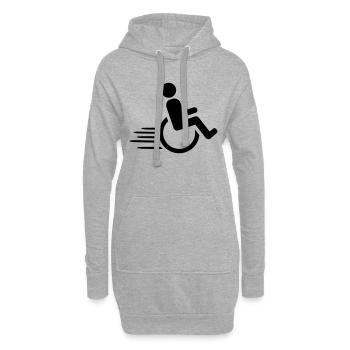 Rollstuhl - Hoodie-Kleid - Grau meliert - Vorne