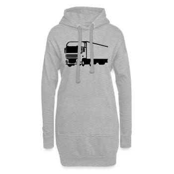 LKW - Hoodie-Kleid - Grau meliert - Vorne