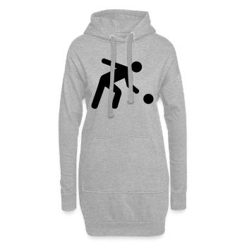 Kegeln - Hoodie-Kleid - Grau meliert - Vorne