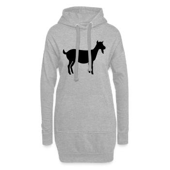 Ziege - Hoodie-Kleid - Grau meliert - Vorne
