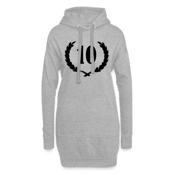lorbeerkranz_10 - Hoodie-Kleid - Grau meliert - Vorne