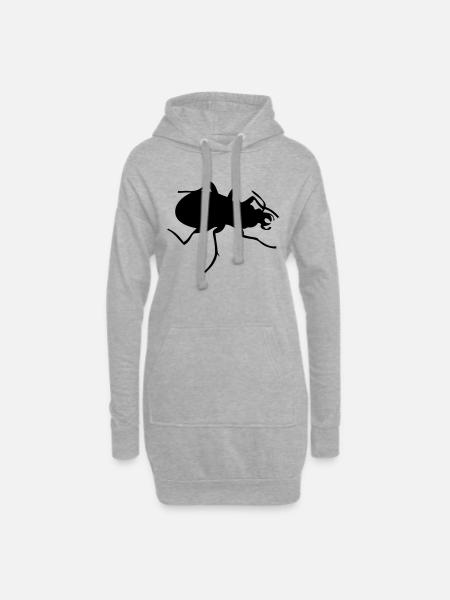 Käfer - Hoodie-Kleid - Grau meliert
