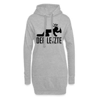 der_letzte_fu1 - Hoodie-Kleid - Grau meliert - Vorne