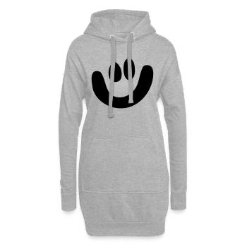 Smiley - Hoodie-Kleid - Grau meliert - Vorne
