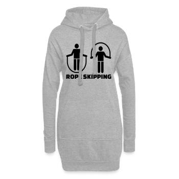 Seilspringen - Hoodie-Kleid - Grau meliert - Vorne