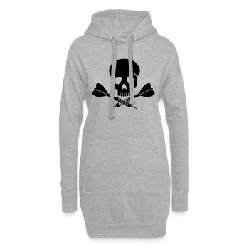 Jeu de fléchettes - Sweat-shirt à capuche long Femme - gris chiné - Devant