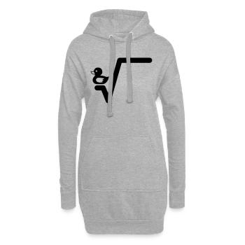 Ente Wurzel - Sweat-shirt à capuche long Femme - gris chiné - Devant