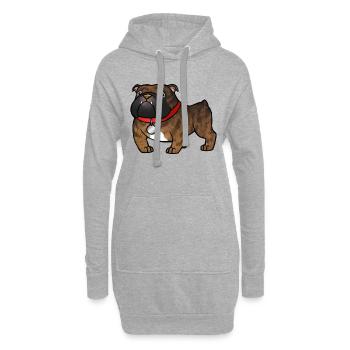 Köbi Comicstyle transparent - Hoodie-Kleid - Grau meliert - Vorne