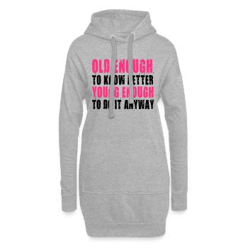Best Birthday Shirt - Funny Quote - Sweat-shirt à capuche long Femme - gris chiné - Devant