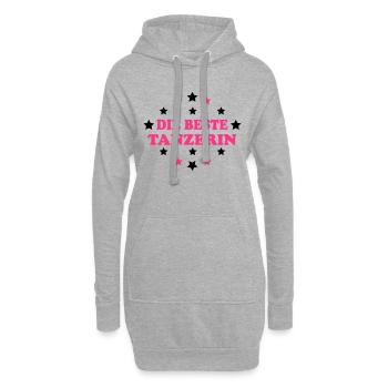 Die beste tanzerin - Hoodie-Kleid - Grau meliert - Vorne