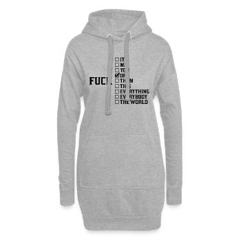 Shameless Fuck Off - Hoodie Dress - heather grey - Front