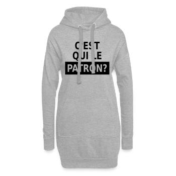 c'est qui le patron? - Hoodie-Kleid - Grau meliert - Vorne