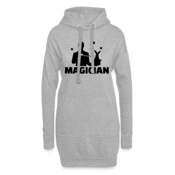 Zauberer - Hoodie-Kleid - Grau meliert - Vorne