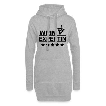wein expertin - Hoodie-Kleid - Grau meliert - Vorne