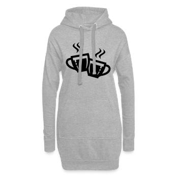 tassen icon - Hoodie-Kleid - Grau meliert - Vorne