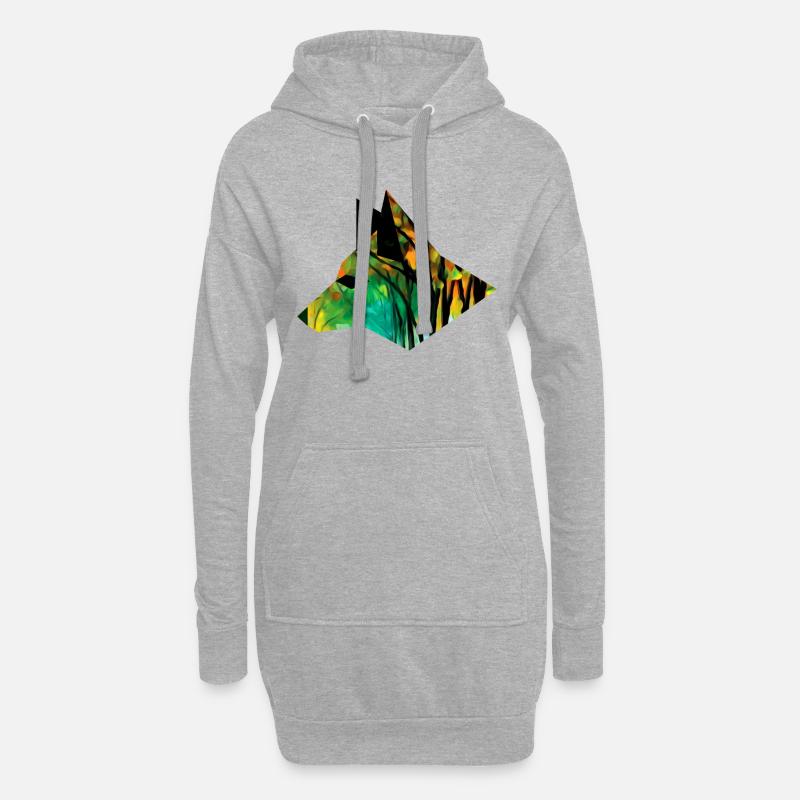 Fuchs - Hoodie-Kleid - Grau meliert