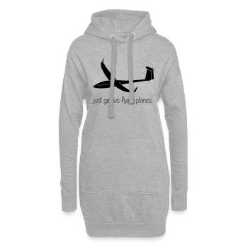 Segelflugzeug Segelfliegen Segelflieger - Hoodie-Kleid - Grau meliert - Vorne