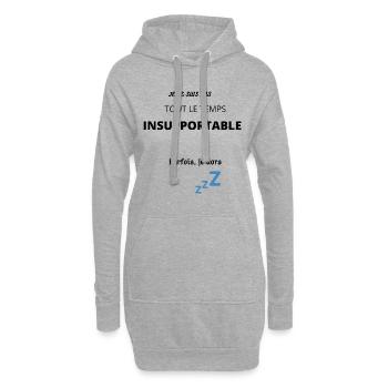 Tee-shirt INSUPPORTABLE - Sweat-shirt à capuche long Femme - gris chiné - Devant