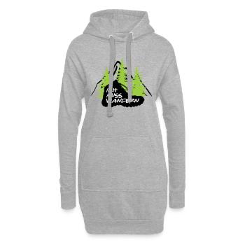 ICH MUSS WANDERN - Hoodie-Kleid - Grau meliert - Vorne
