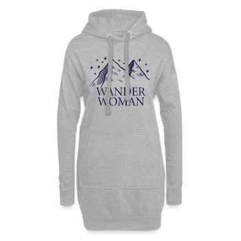 Wander woman Travel Adventure Camping Gift - Hoodie Dress - heather grey - Front
