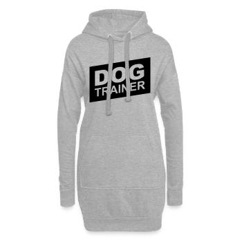 dog trainer black up - Sweat-shirt à capuche long Femme - gris chiné - Devant