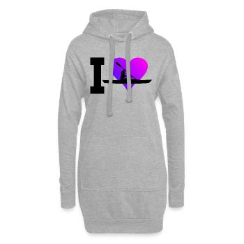 Kayak Kayak Canoë Kayak Femmes Hommes - Sweat-shirt à capuche long Femme - gris chiné - Devant