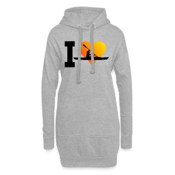 Kayak Hommes Canoë Kayak Kayak Femmes - Sweat-shirt à capuche long Femme - gris chiné - Devant
