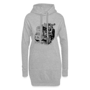 Traktor Fortschritt ZT 303 E - Hoodie-Kleid - Grau meliert - Vorne
