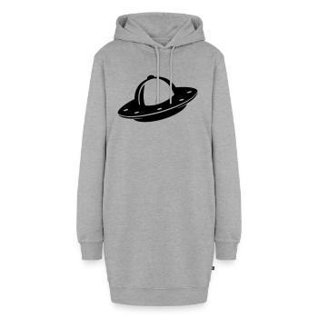 OVNI - Sweat-shirt à capuche long Femme - gris chiné - Devant