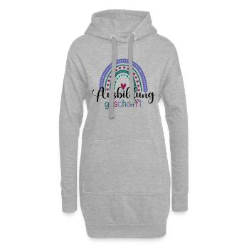 Ausbildung Geschafft Abschiedsgeschenk Ausbildung - Hoodie-Kleid - Grau meliert - Vorne