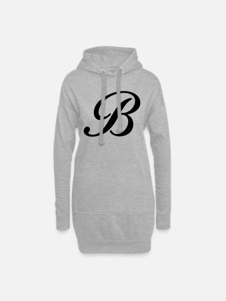 B - Hoodie Dress - heather grey