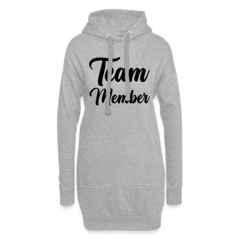 Membres de l’équipe - Sweat-shirt à capuche long Femme - gris chiné - Devant