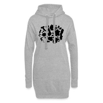 Unie dans la diversité - Sweat-shirt à capuche long Femme - gris chiné - Devant