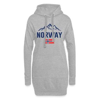 Norvège Gift Mountains Randonnée - Sweat-shirt à capuche long Femme - gris chiné - Devant