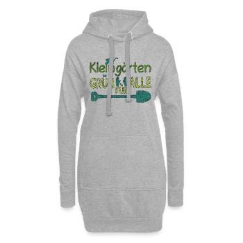 Kleingärten Grün für alle grunge 1 - Hoodie-Kleid - Grau meliert - Vorne