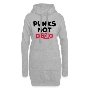 Citer des punks pas morts - Sweat-shirt à capuche long Femme - gris chiné - Devant